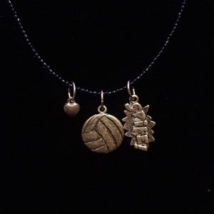 3 pc volleyball charm set